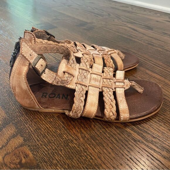 ROAN by Bed Stu Kaliope Leather Sandals Bone White Strappy Sandals - Picture 3 of 10